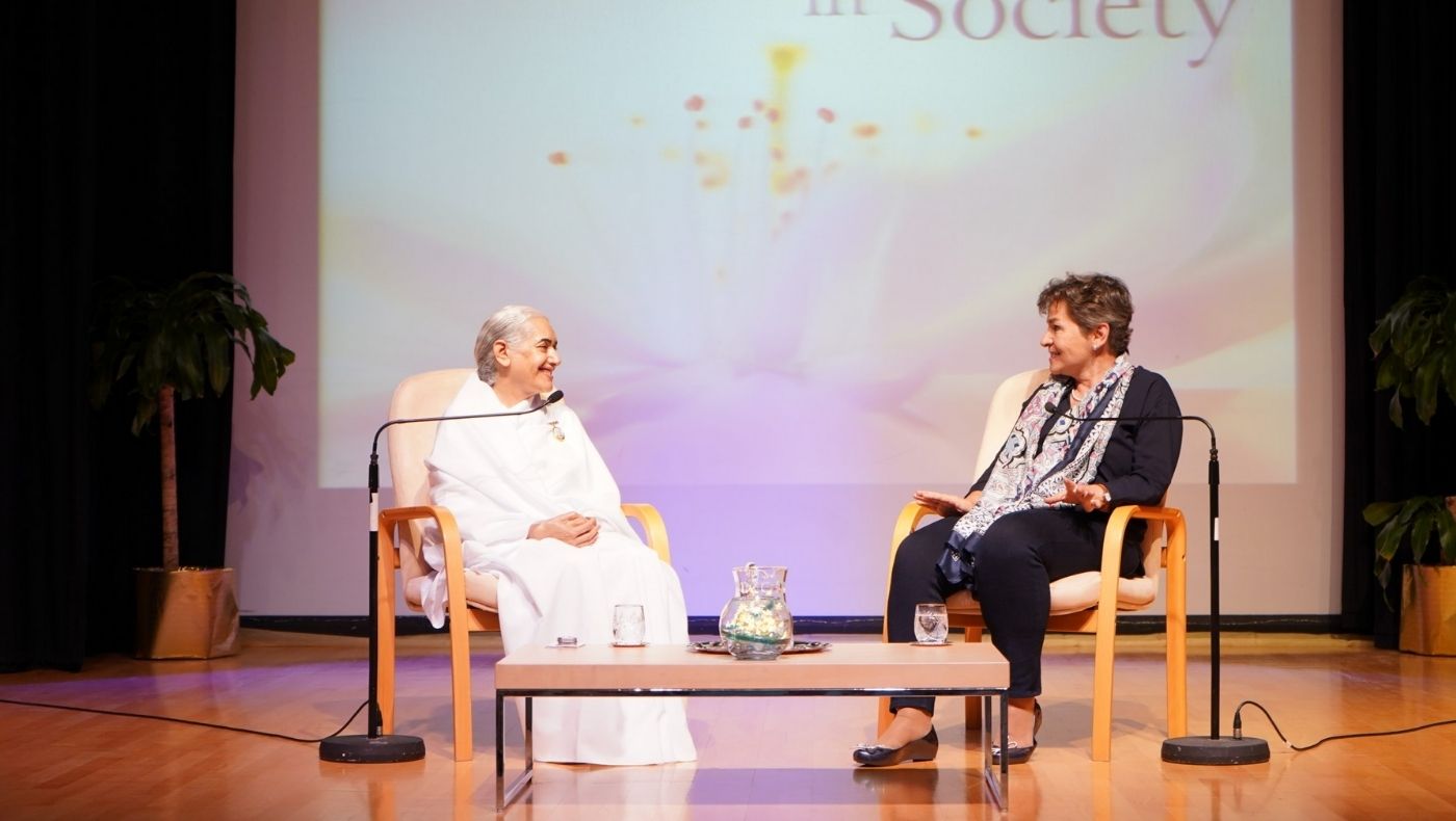 London Climate Action Week: Christiana Figueres and Sister Jayanti discuss Spirituality and Society